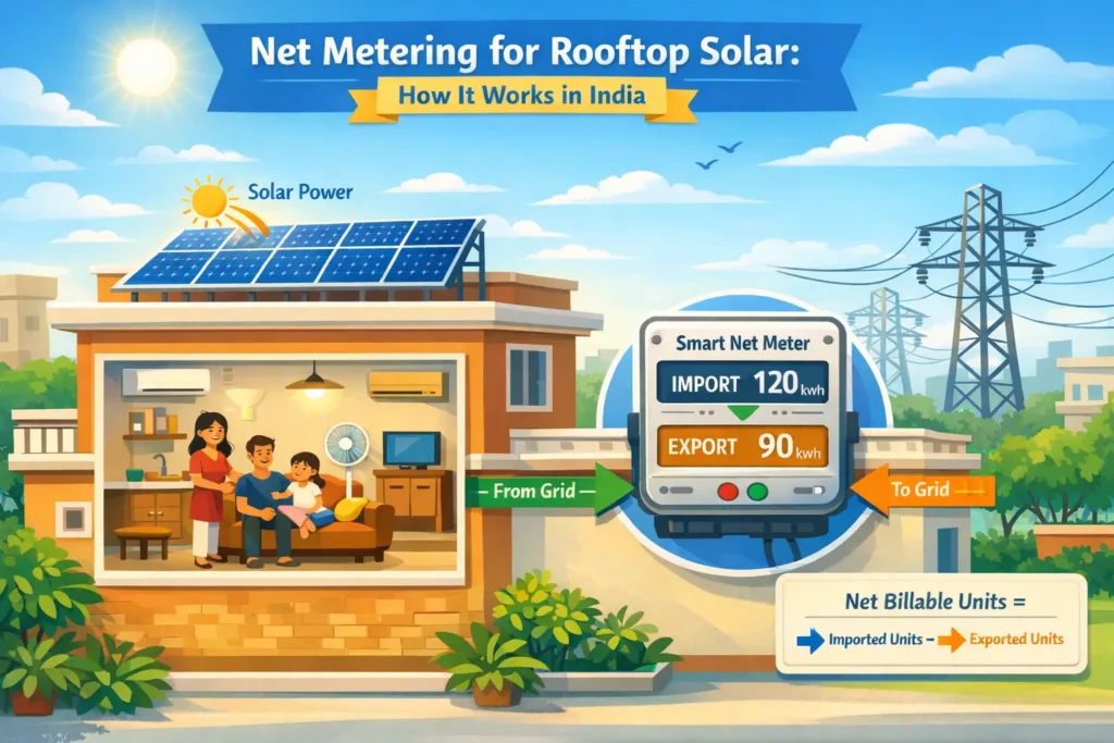 Net Metering for Rooftop Solar: How It Works in India (With Policy & Savings)
